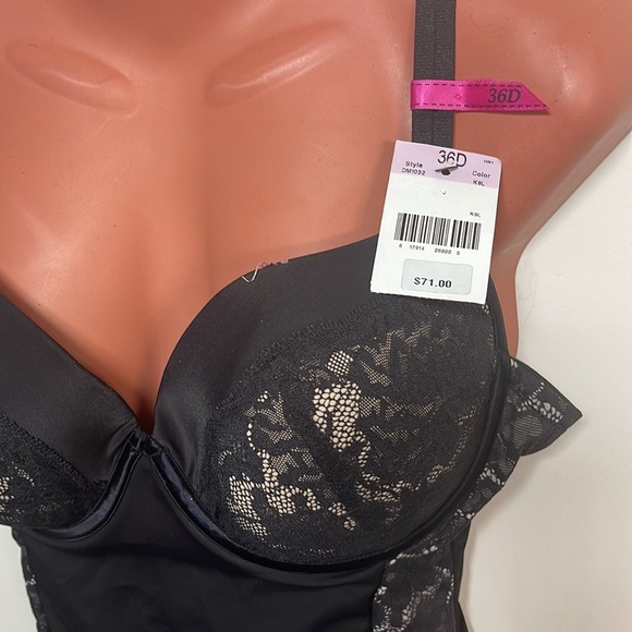 NWT MAIDENFORM Body Suit Bodysuit Womens 36D Padded - Picture 3 of 13